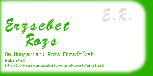erzsebet rozs business card